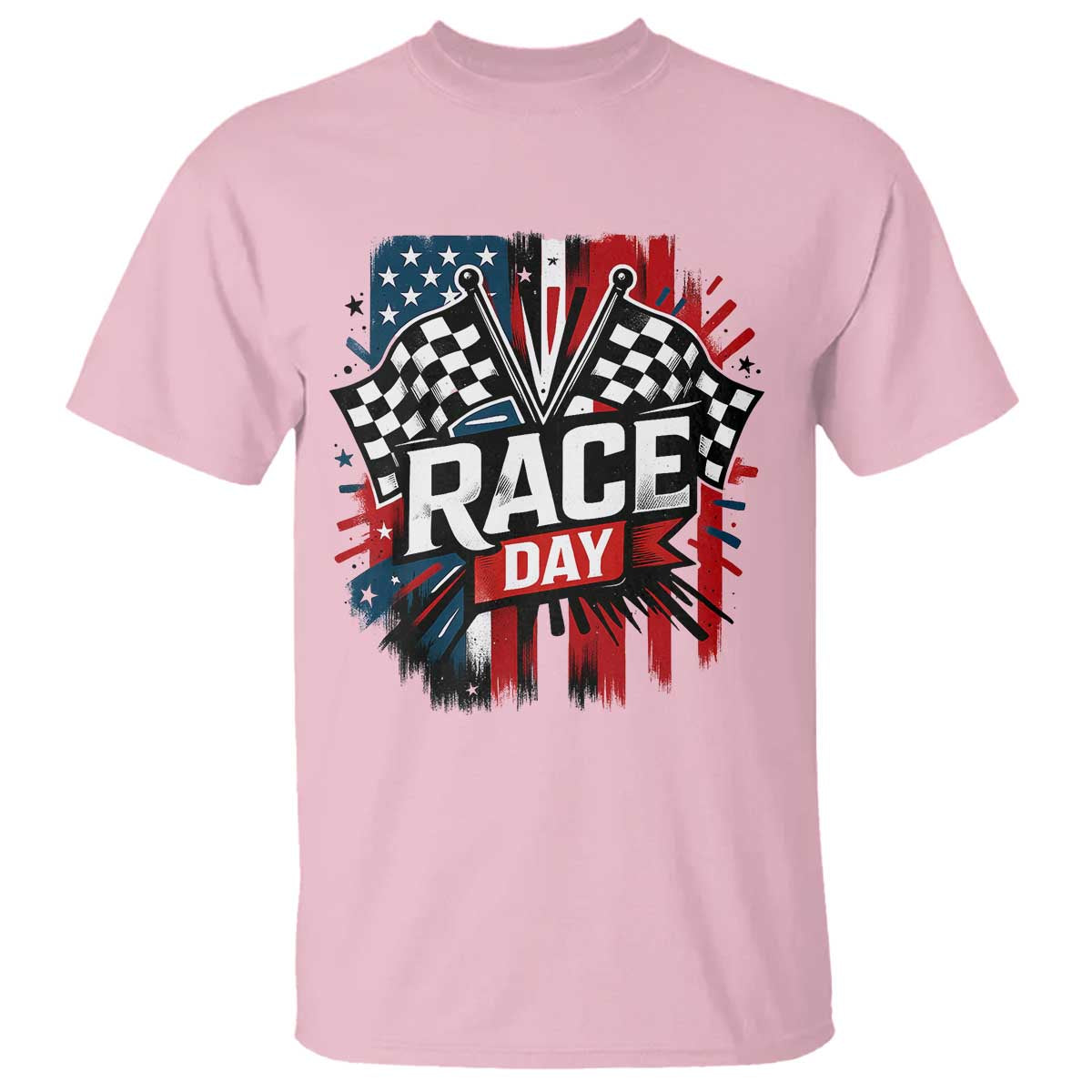 Checkered Flag Racing T Shirt Race Day Team Lover - Wonder Print Shop
