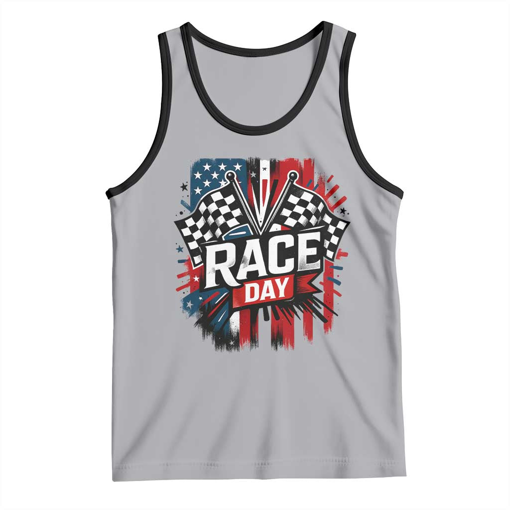 Checkered Flag Racing Tank Top Race Day Team Lover - Wonder Print Shop