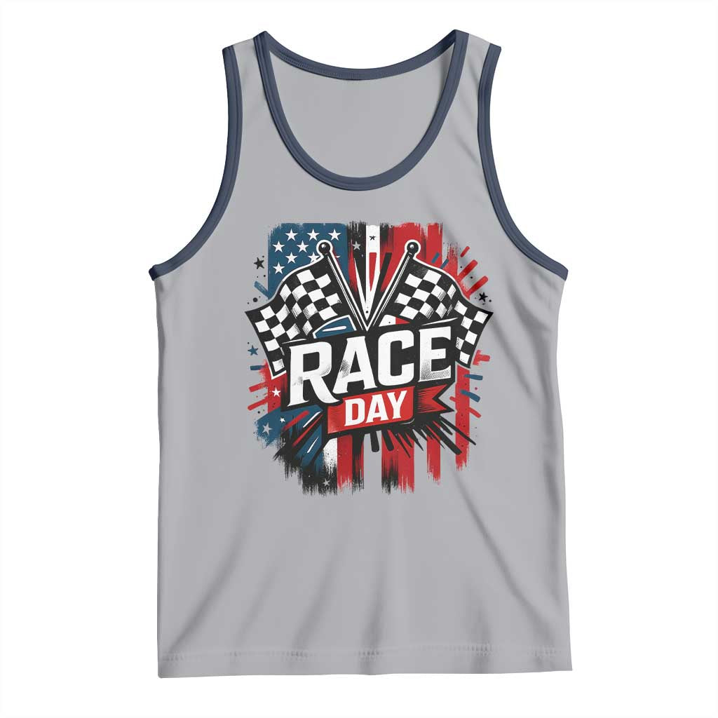 Checkered Flag Racing Tank Top Race Day Team Lover - Wonder Print Shop