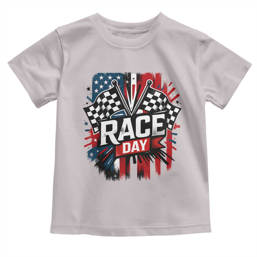 Checkered Flag Racing Toddler T Shirt Race Day Team Lover - Wonder Print Shop