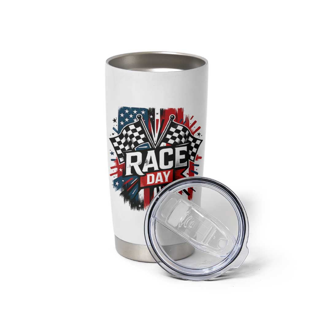 Checkered Flag Racing Tumbler Cup Race Day Team Lover