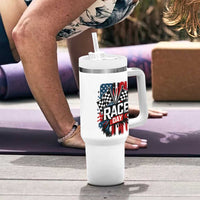 Checkered Flag Racing Tumbler With Handle Race Day Team Lover