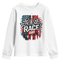 Checkered Flag Racing Youth Sweatshirt Race Day Team Lover - Wonder Print Shop