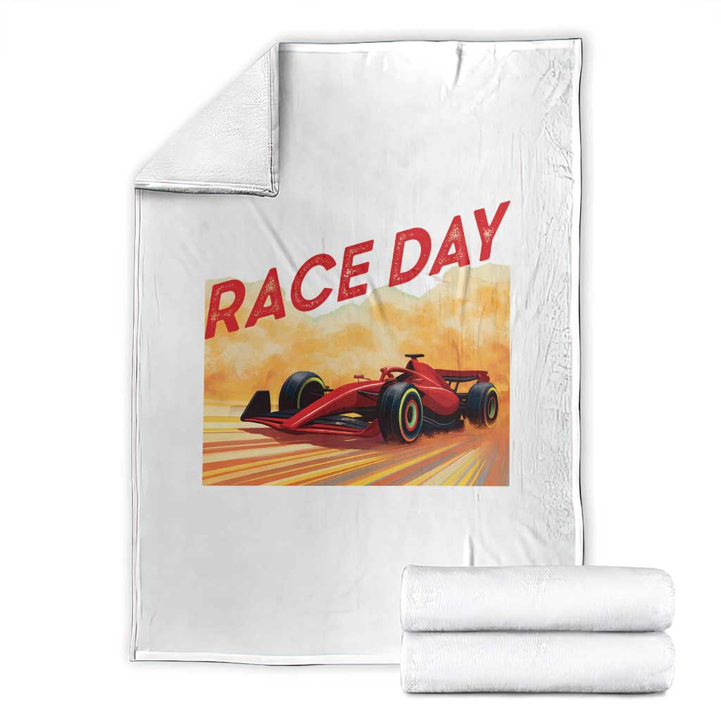 Vintage Racing Formula Car Throw Blanket - Wonder Print Shop