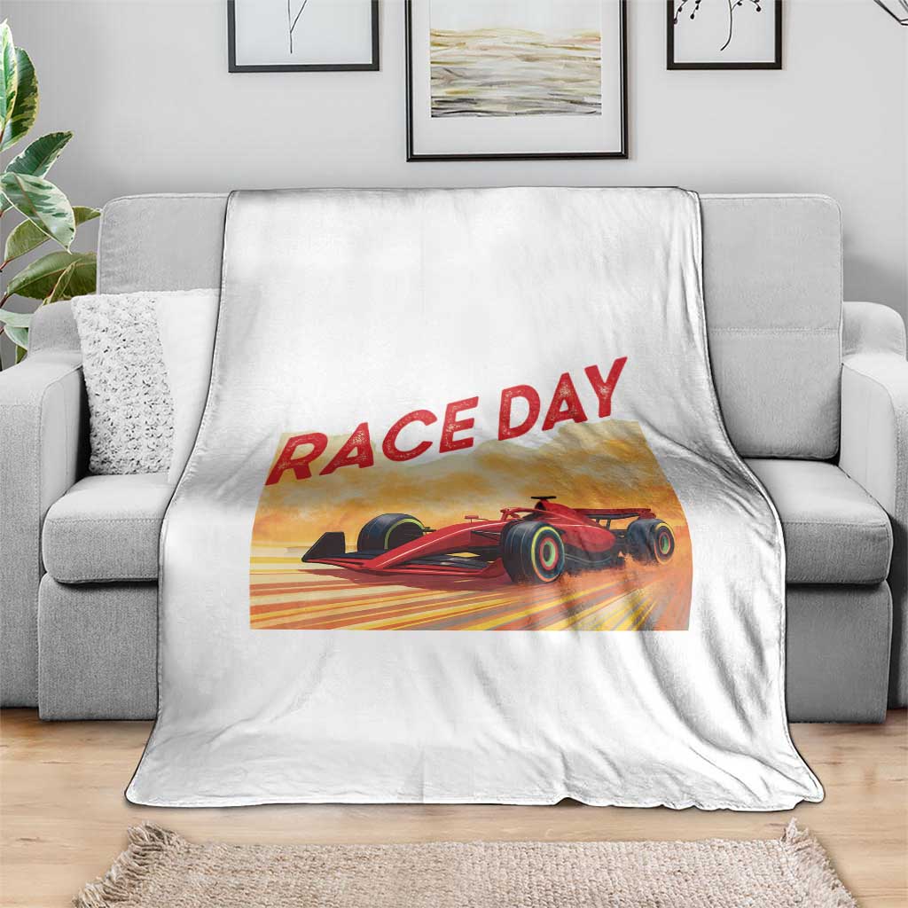 Vintage Racing Formula Car Throw Blanket - Wonder Print Shop