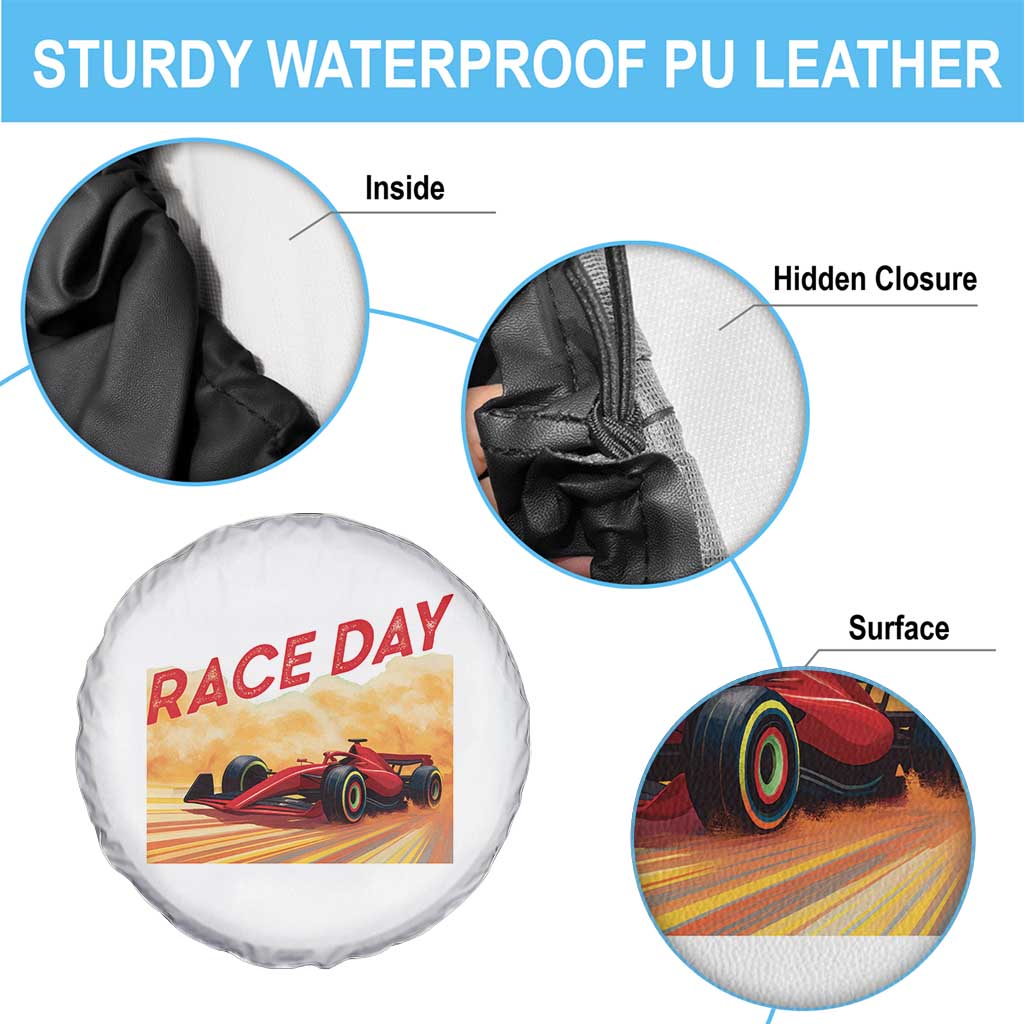 Vintage Racing Formula Car Spare Tire Cover - Wonder Print Shop