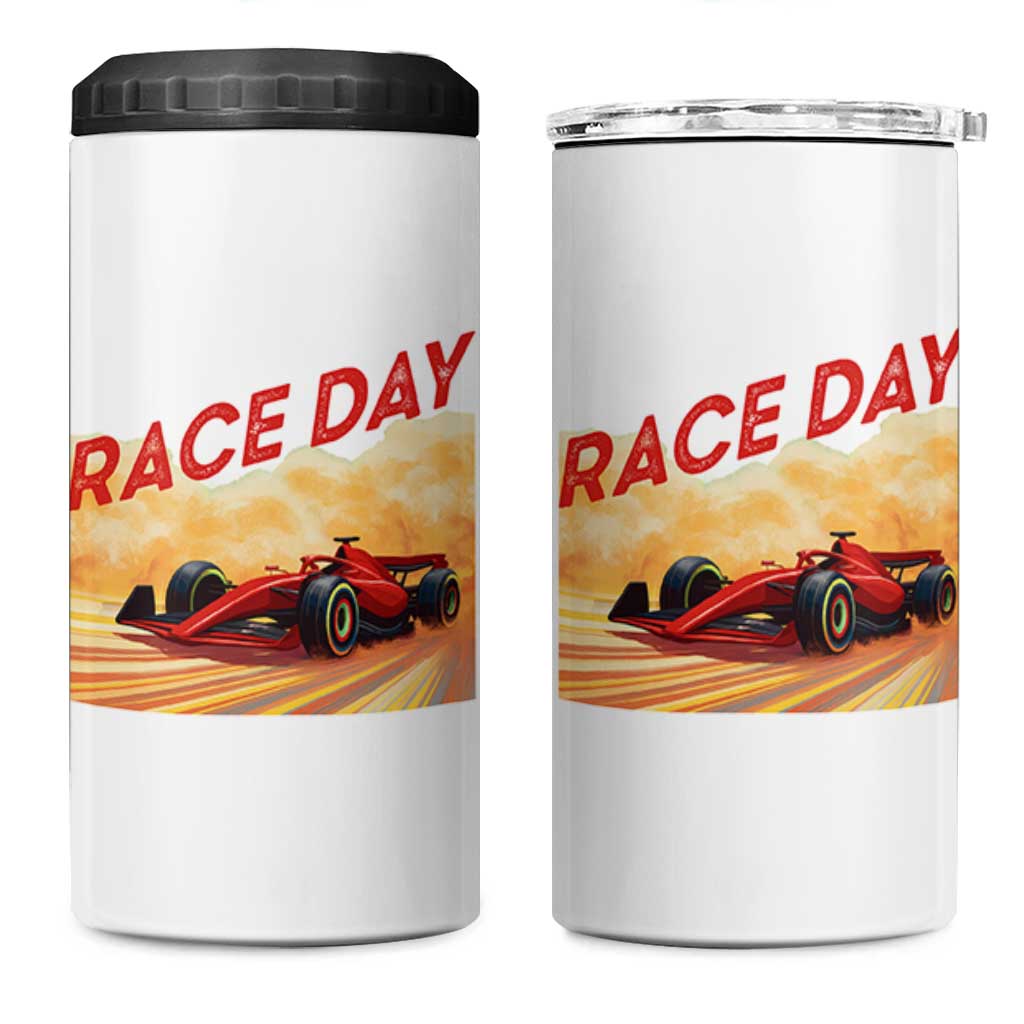 Vintage Racing Formula Car 4 in 1 Can Cooler Tumbler