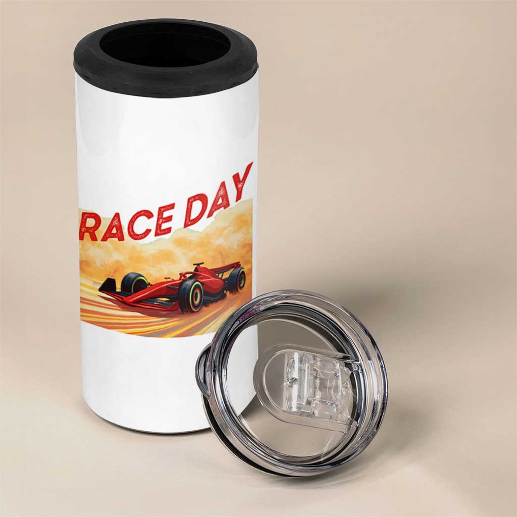 Vintage Racing Formula Car 4 in 1 Can Cooler Tumbler