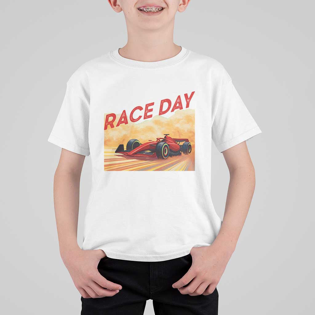 Vintage Racing Formula Car T Shirt For Kid - Wonder Print Shop