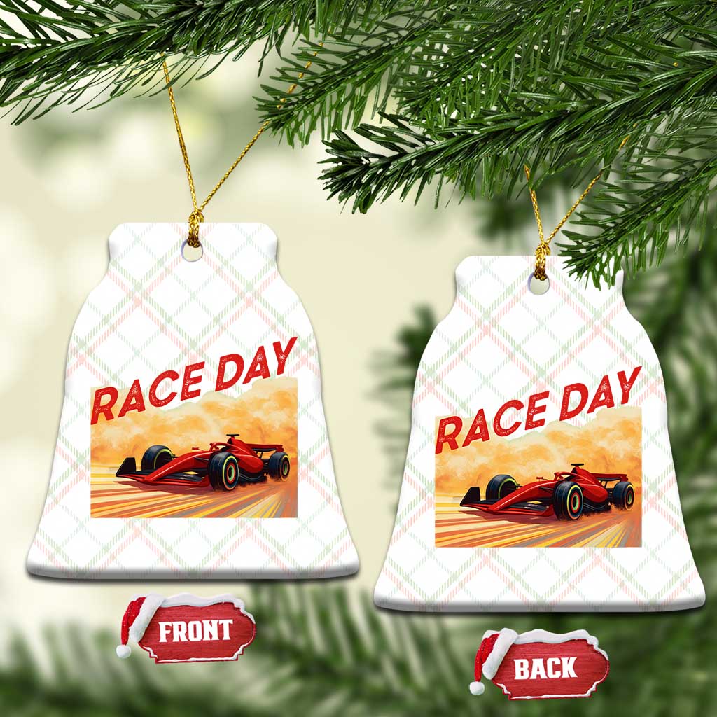 Vintage Racing Formula Car Ceramic Ornament - Wonder Print Shop
