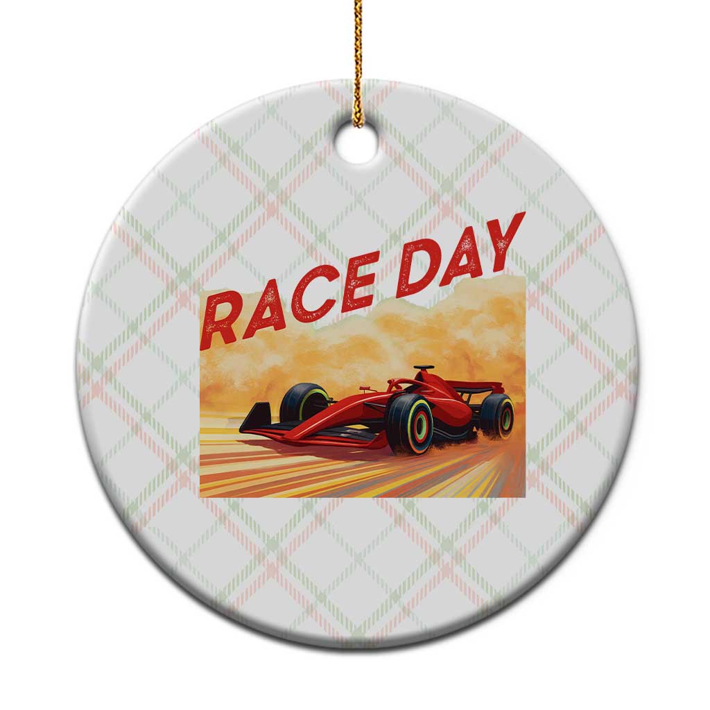 Vintage Racing Formula Car Ceramic Ornament - Wonder Print Shop