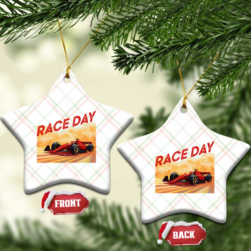 Vintage Racing Formula Car Ceramic Ornament - Wonder Print Shop