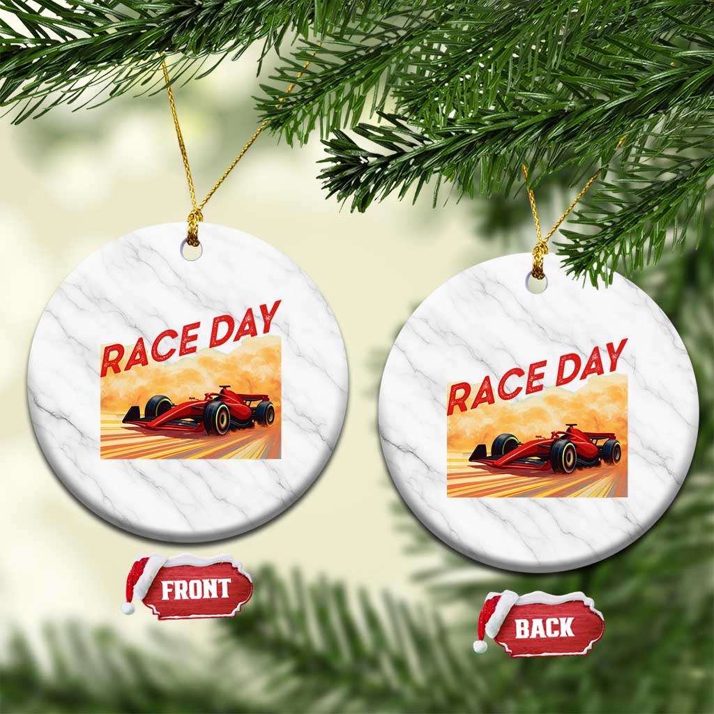 Vintage Racing Formula Car Ceramic Ornament - Wonder Print Shop
