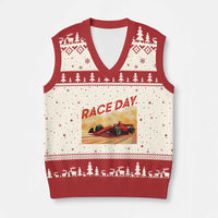 Vintage Racing Formula Car V-Neck Knit Sweater Vest - Wonder Print Shop