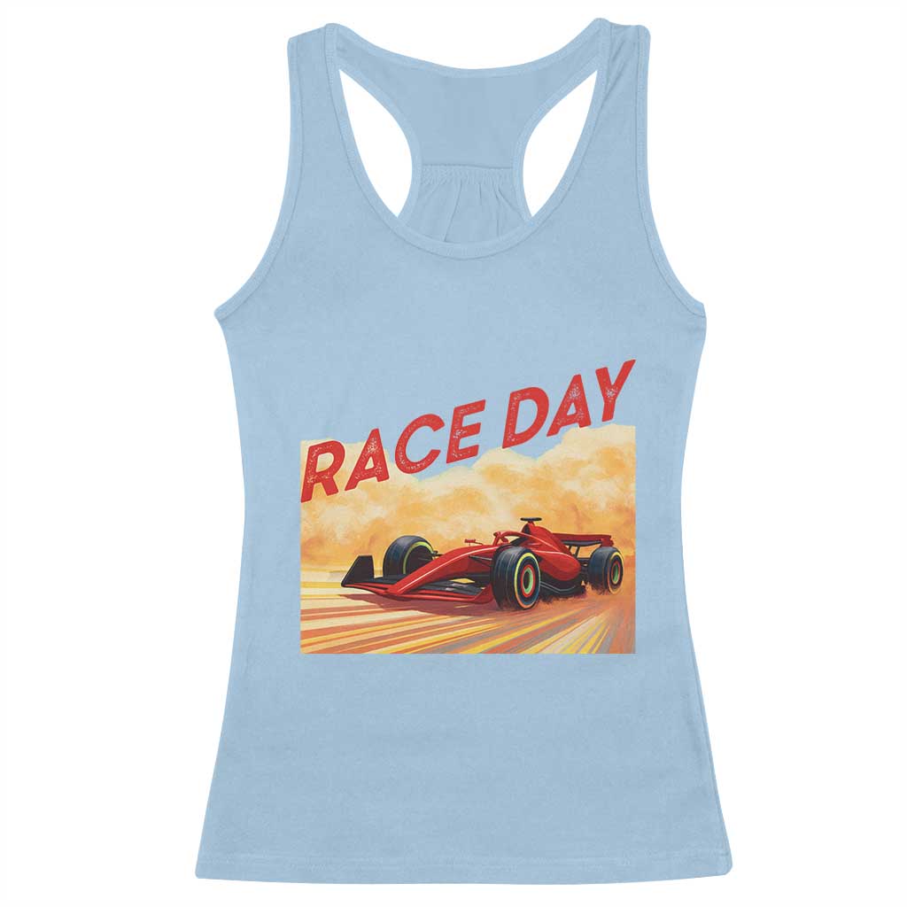 Vintage Racing Formula Car Racerback Tank Top - Wonder Print Shop