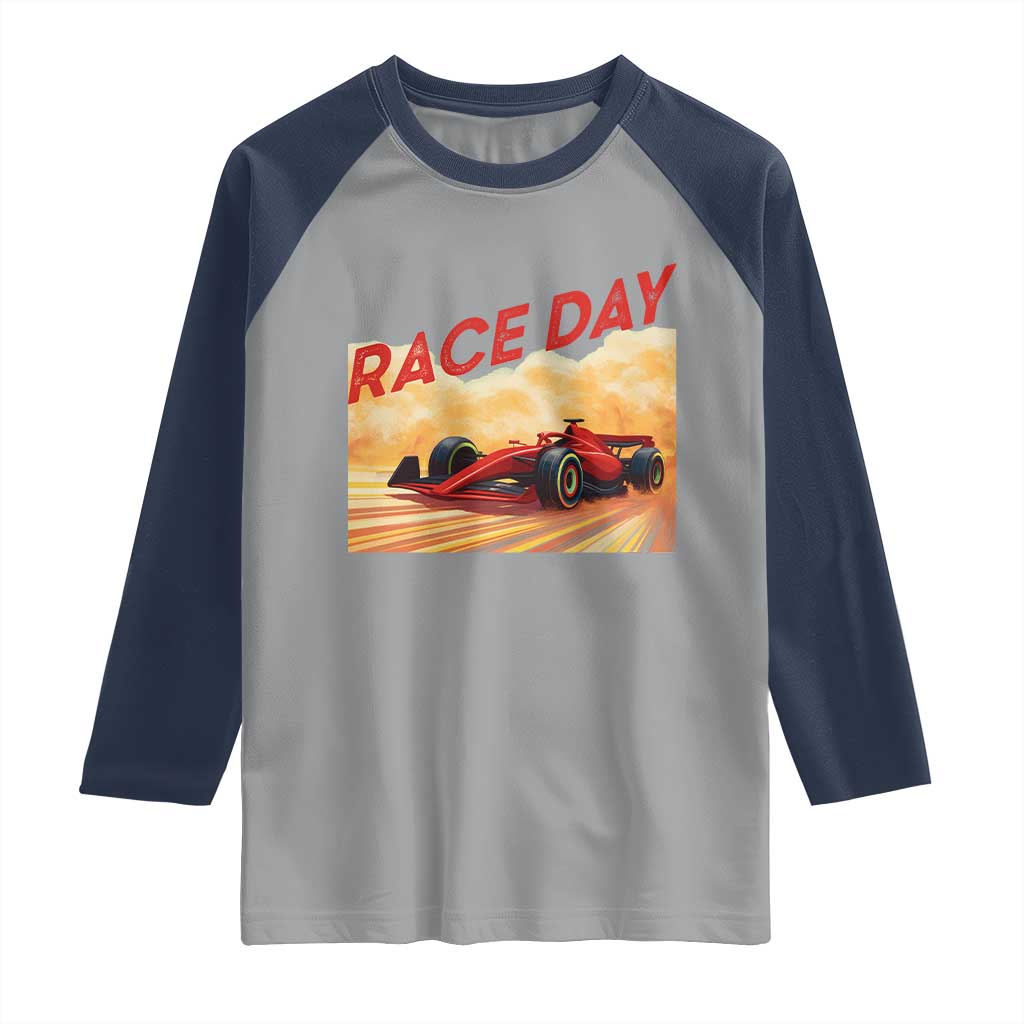 Vintage Racing Formula Car Raglan Shirt - Wonder Print Shop