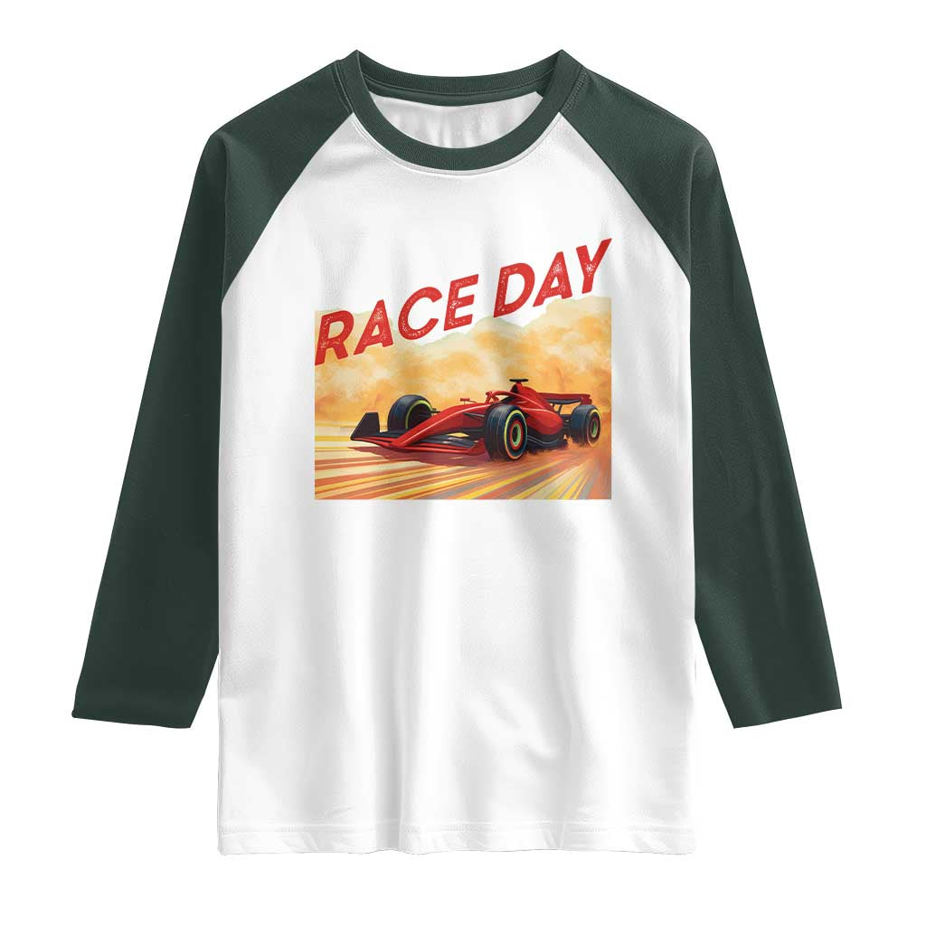Vintage Racing Formula Car Raglan Shirt - Wonder Print Shop