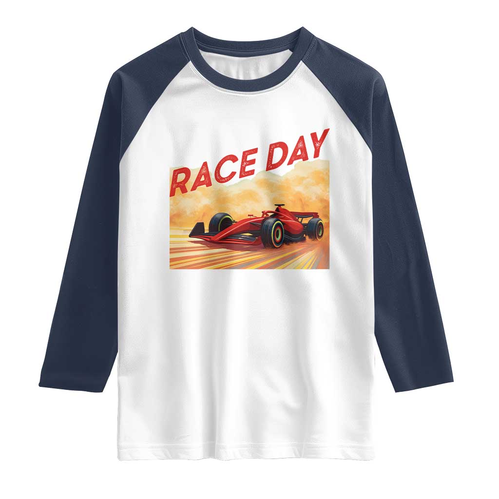 Vintage Racing Formula Car Raglan Shirt - Wonder Print Shop