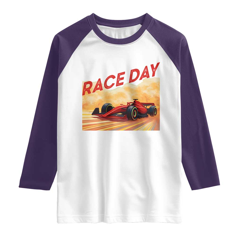 Vintage Racing Formula Car Raglan Shirt - Wonder Print Shop