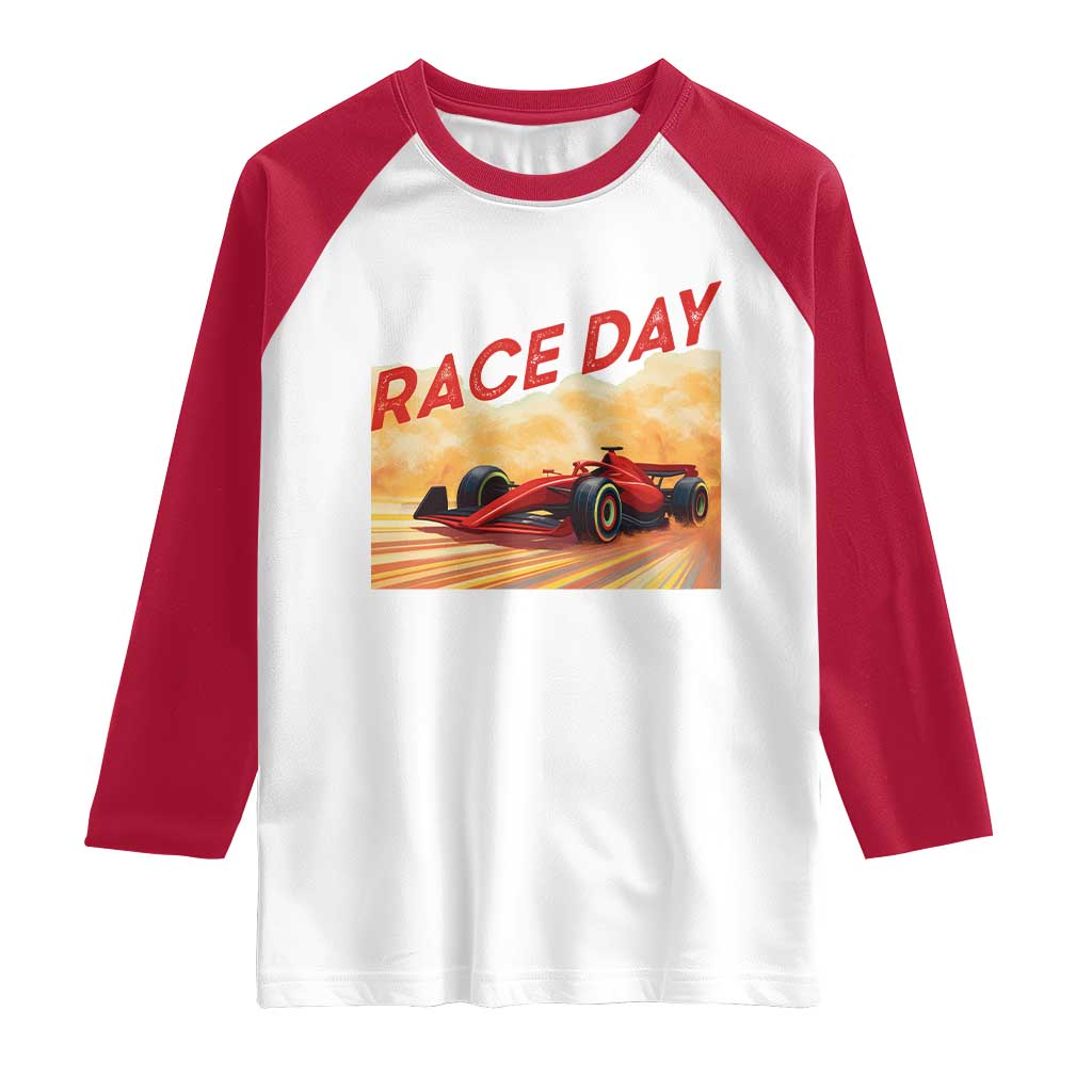 Vintage Racing Formula Car Raglan Shirt - Wonder Print Shop