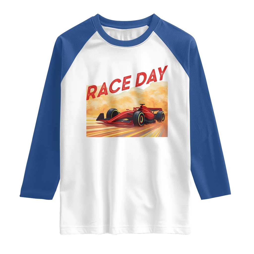 Vintage Racing Formula Car Raglan Shirt - Wonder Print Shop