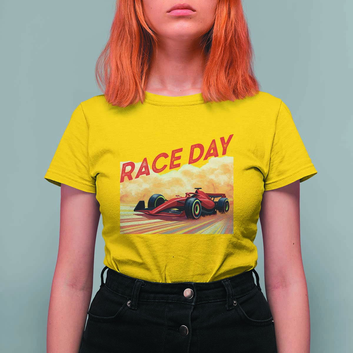 Vintage Racing Formula Car T Shirt For Women - Wonder Print Shop