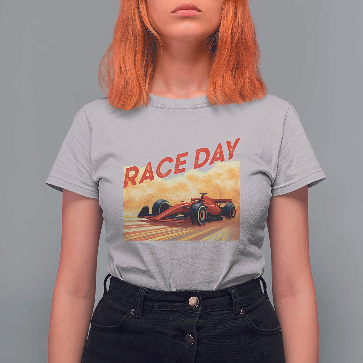 Vintage Racing Formula Car T Shirt For Women - Wonder Print Shop