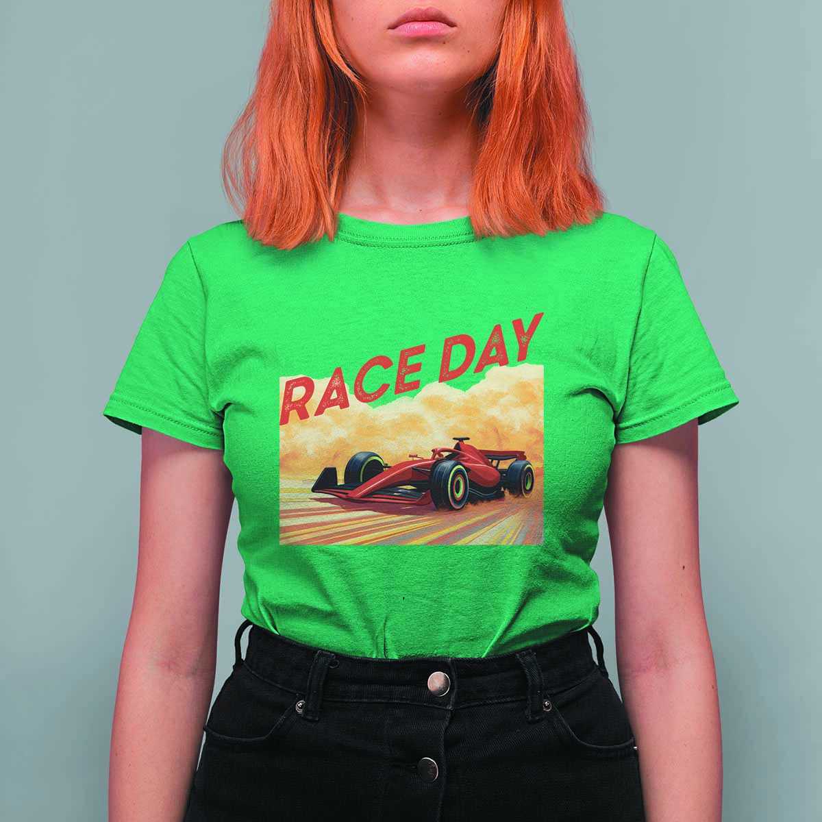 Vintage Racing Formula Car T Shirt For Women - Wonder Print Shop