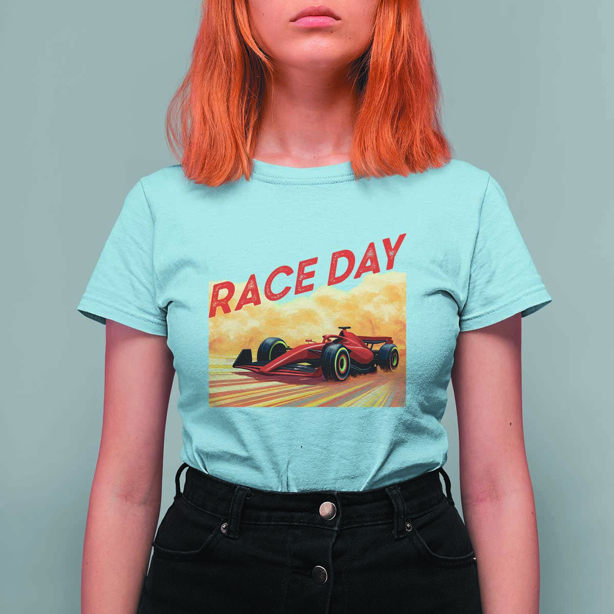 Vintage Racing Formula Car T Shirt For Women - Wonder Print Shop