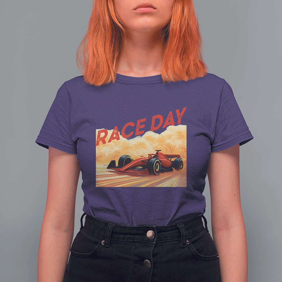 Vintage Racing Formula Car T Shirt For Women - Wonder Print Shop