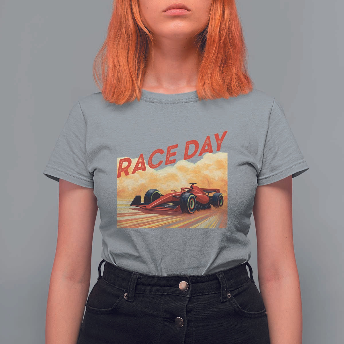 Vintage Racing Formula Car T Shirt For Women - Wonder Print Shop