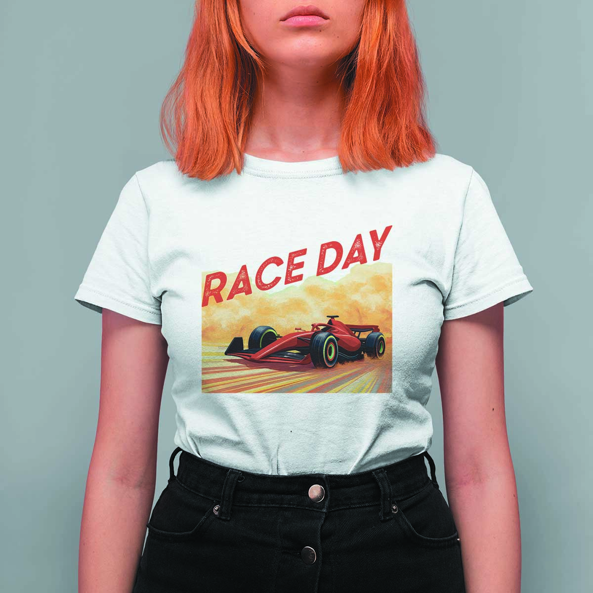 Vintage Racing Formula Car T Shirt For Women - Wonder Print Shop