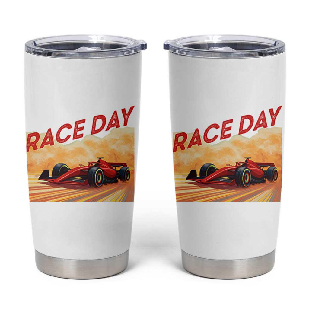 Vintage Racing Formula Car Tumbler Cup