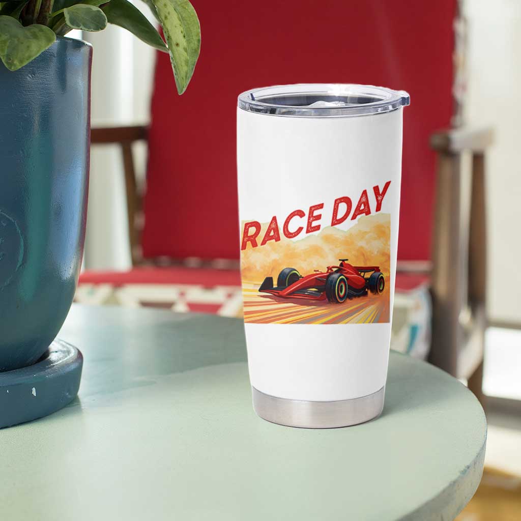 Vintage Racing Formula Car Tumbler Cup