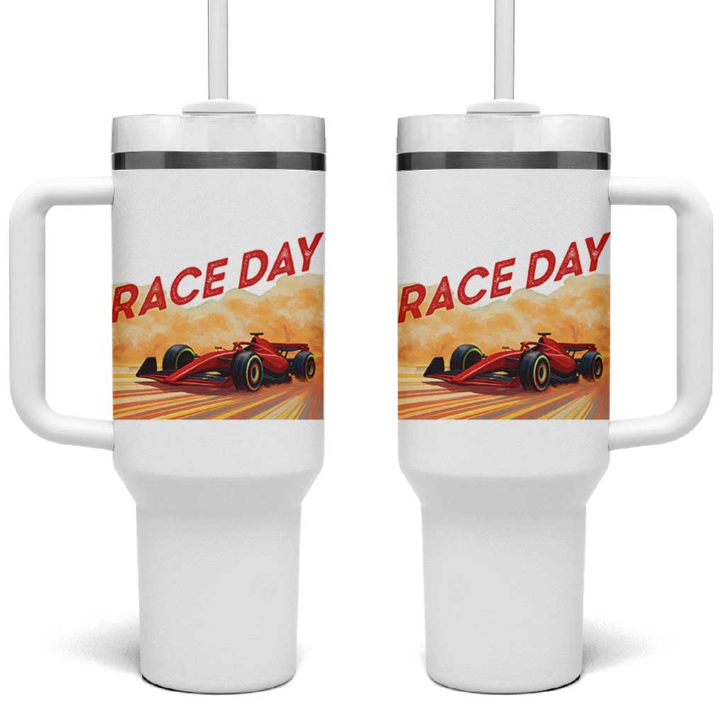 Vintage Racing Formula Car Tumbler With Handle
