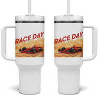 Vintage Racing Formula Car Tumbler With Handle
