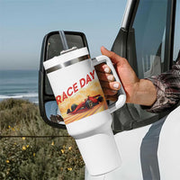 Vintage Racing Formula Car Tumbler With Handle