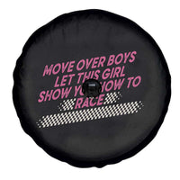 Racing Girl Spare Tire Cover Move Over Boys Funny Quote - Wonder Print Shop
