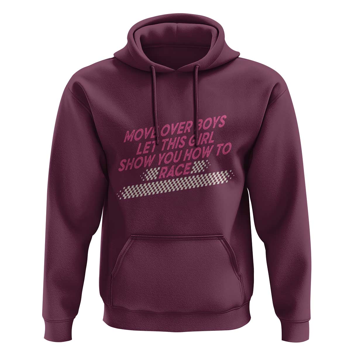 Racing Girl Hoodie Move Over Boys Funny Quote - Wonder Print Shop