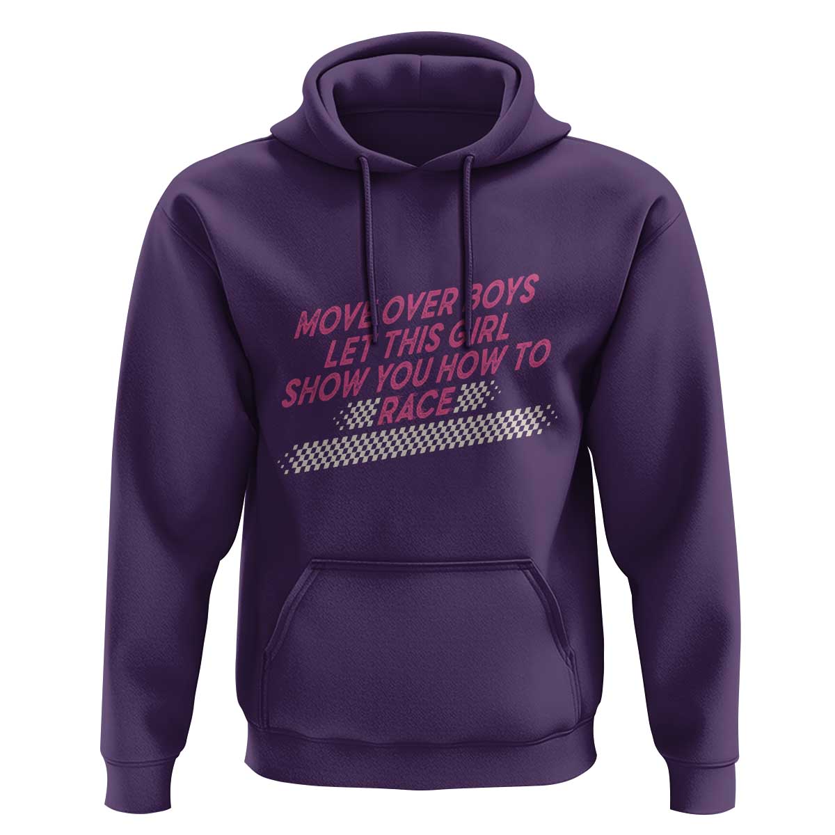 Racing Girl Hoodie Move Over Boys Funny Quote - Wonder Print Shop