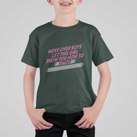 Racing Girl T Shirt For Kid Move Over Boys Funny Quote - Wonder Print Shop