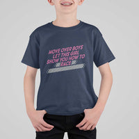 Racing Girl T Shirt For Kid Move Over Boys Funny Quote - Wonder Print Shop