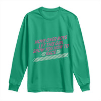Racing Girl Long Sleeve Shirt Move Over Boys Funny Quote - Wonder Print Shop