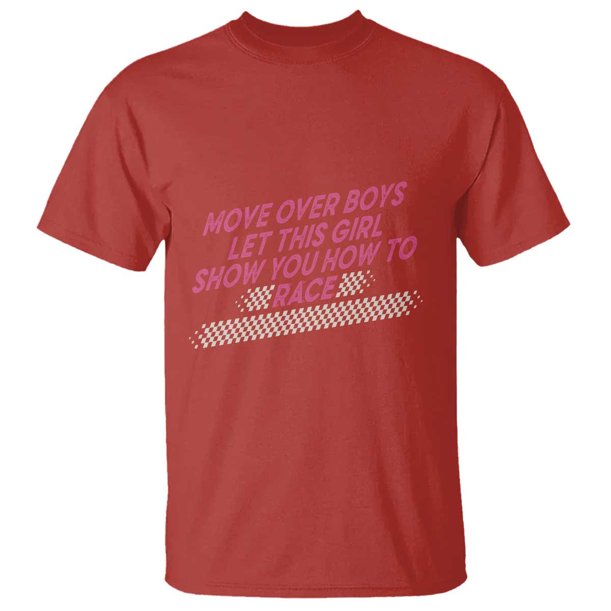 Racing Girl T Shirt Move Over Boys Funny Quote - Wonder Print Shop