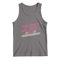 Racing Girl Tank Top Move Over Boys Funny Quote - Wonder Print Shop