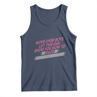 Racing Girl Tank Top Move Over Boys Funny Quote - Wonder Print Shop