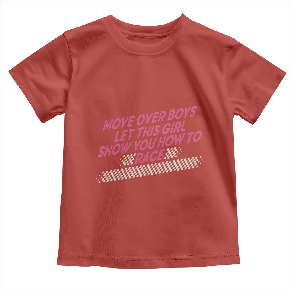 Racing Girl Toddler T Shirt Move Over Boys Funny Quote - Wonder Print Shop