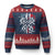 Patriotic Coquette Bow Checkered Flag Race Car Racing Ugly Christmas Sweater - Wonder Print Shop