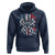 Patriotic Coquette Bow Checkered Flag Race Car Racing Hoodie - Wonder Print Shop
