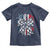 Patriotic Coquette Bow Checkered Flag Race Car Racing Toddler T Shirt - Wonder Print Shop